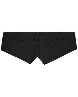 DSquared² Button-Down Cropped Waistcoat - Black