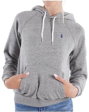 Polo Ralph Lauren Pony Embroidered Drawstring Hoodie - Grey