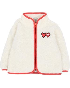 Stella McCartney Heart-Patch Fleece Jacket - White