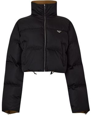 Prada Standcollar Quilted Puffer Jacket - Black