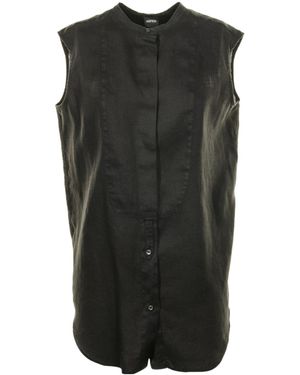 Aspesi Buttoned-Up Sleeveless Top - Black