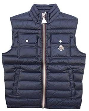 Moncler Logo Vest Down Jacket - Blue