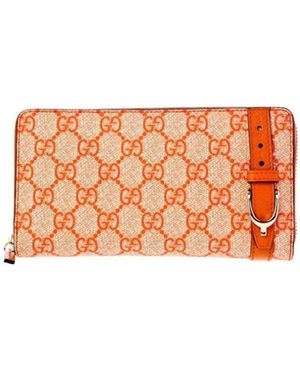 Gucci Embossed Printed Purse - Orange