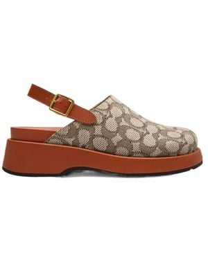 COACH Sculpted C Platform Clog - Brown