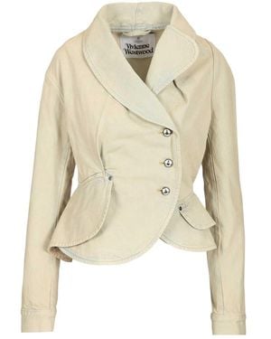 Vivienne Westwood Asymmetric Buttoned Jacket - Natural