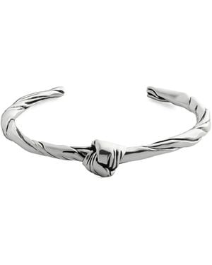 Bottega Veneta Small Knot Cuff Bracelet - White