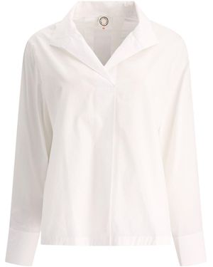 Ines De La Fressange Paris Three-Quarter Sleeve Collared Shirt - White