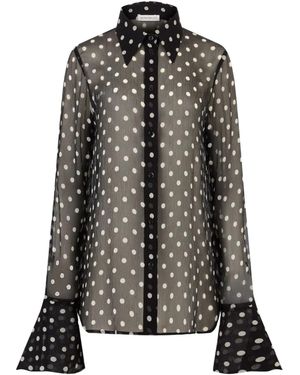Nina Ricci Bell-Cuffs Shirt - Black