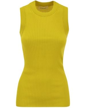 Sportmax Toledo Knitted Tank Top - Yellow