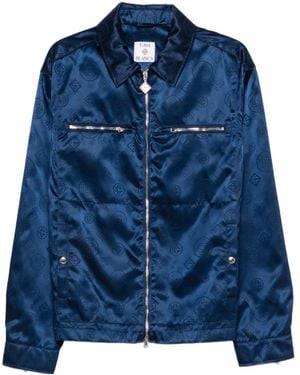 CASABLANCA Patterned Zip Jacket - Blue