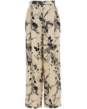 Semicouture Pattern Casual Trousers - Natural