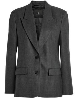 Anine Bing Long-Sleeved Suit Jacket - Black