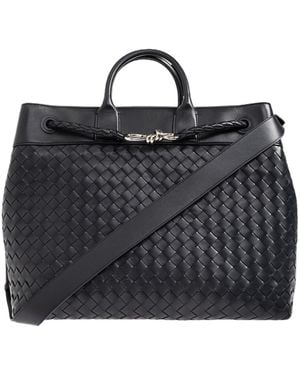 Bottega Veneta Woven Shoulder Bag - Black