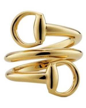 Gucci Horsebit 18K Contrarie Ring - Metallic