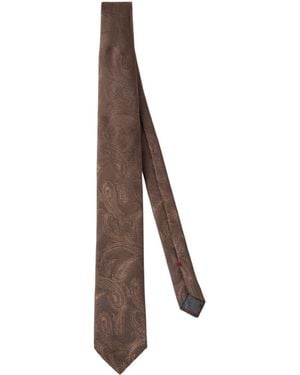 Brunello Cucinelli Paisley Printed Pointed Tip Tie - Multicolour
