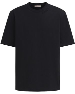 Marni Logo Patch Crewneck T-Shirt - Black