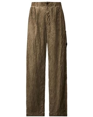 C.P. Company Flatt Nylon Loose Lens Cargo Trousers - Natural