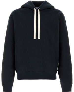 Jil Sander Drawstring Hooded Sweatshirt - Blue