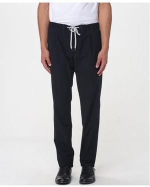 Pt Pantaloni Pt Torino Soft Drawstring Trousers - Blue