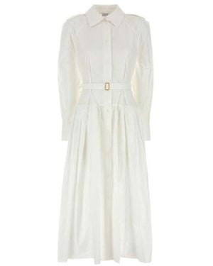 Patou Maxi Shirt Dress - White