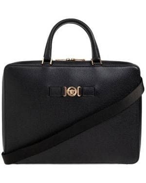 Versace Medusa Head Handbag - Black