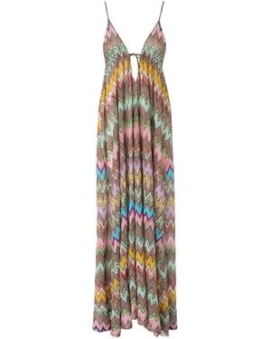 Missoni Zig Zag Maxi Dress - Metallic
