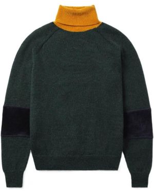 1989 STUDIO Contrast Turtleneck Sweater - Green
