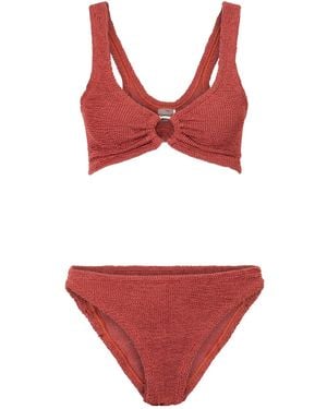 Hunza G Embellished Original Crinkle? Bikini - Red