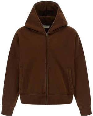 Entire studios Relaxed Zip-Up Hoodie - Brown