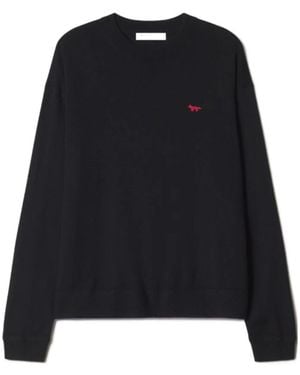 Maison Kitsuné Profile Fox Comfort Sweater - Black
