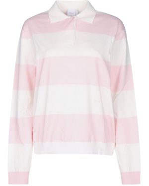 Dior Iviera Marinière Long-Sleeved Polo Shirt - Pink