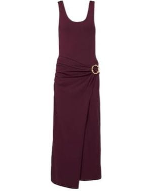 Jonathan Simkhai Genne Gathered Midi Dress - Purple