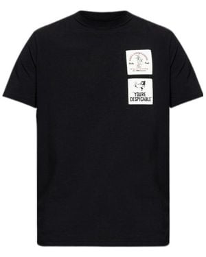 Iceberg Logo Patch Crewneck T-Shirt - Black