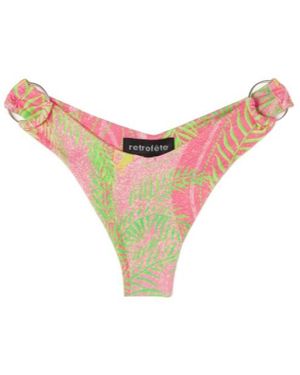 retroféte Printed Bikini Bottoms - Pink