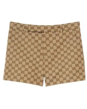 Gucci Gg Shorts - Natural