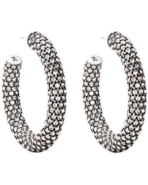 AMINA MUADDI Logo Earrings - Metallic