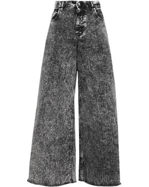 Marni Two-Tone Straight-Leg Jeans - Gray