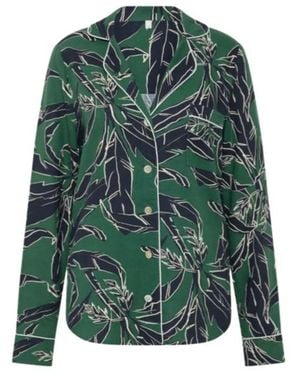 The Upside Print Collared Shirt - Green