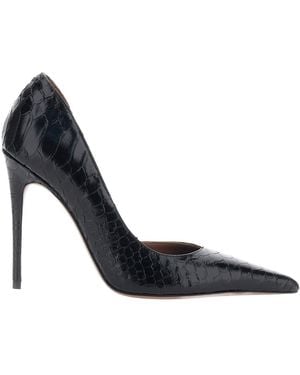 Paris Texas Vera Embossed Court Shoes - Blue