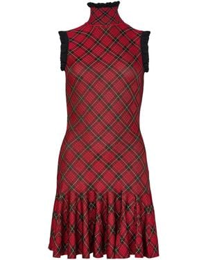 McQueen Printed Mini Dress - Red