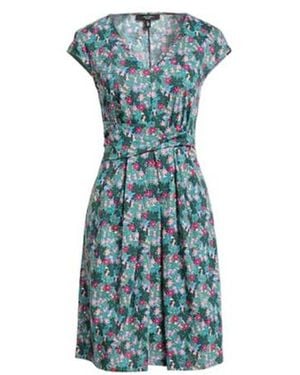 Weekend by Maxmara Printed Pleated Dress - Blue