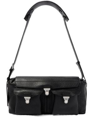 Lemaire Soft Gear Leather Shoulder Bag - Black