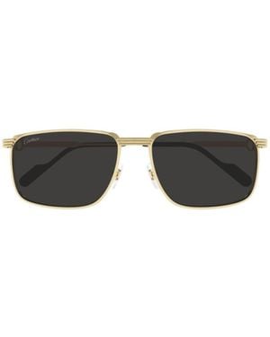 Cartier Rectangular Metal Sunglasses - Multicolour