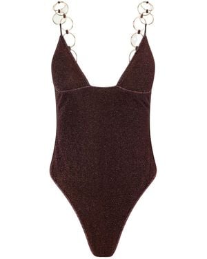 Oséree Sequin Decorated Swimsuit - Brown