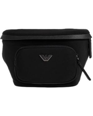 Emporio Armani Logo Front Belt Bag - Black