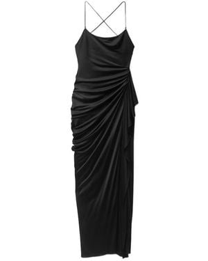 Versace Ruched Slip Dress - Black