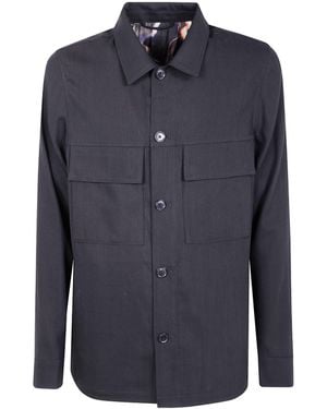 Paul Smith Wool Shirt Jacket - Blue