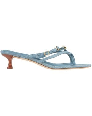 Rag & Bone Denim Thin-Strap High-Heel Sandals - Blue