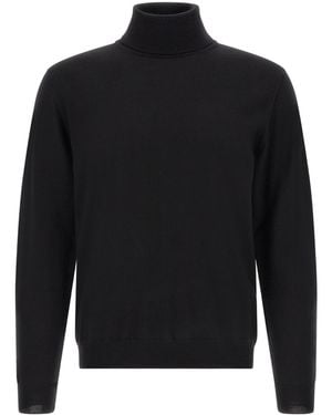 Zanone Turtle-Neck Sweater - Black