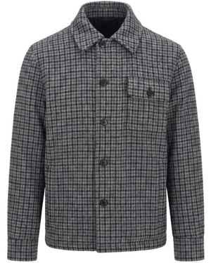 Moncler Long-Sleeve Casual Jacket - Gray